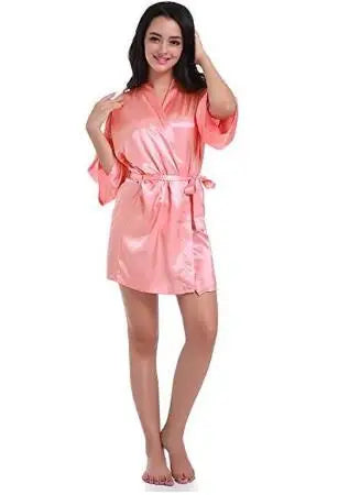 Emerald Grace – Satin Kimono Nightgown