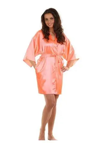 Emerald Grace – Satin Kimono Nightgown