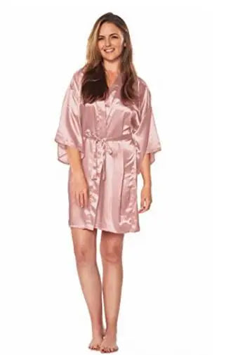 Emerald Grace – Satin Kimono Nightgown