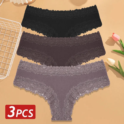 CottonLace Panties - Lace Brazilian - Buy 2, Get 3