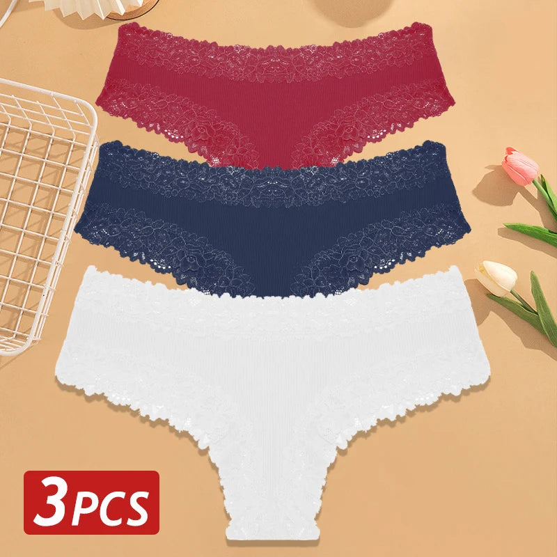 CottonLace Panties - Lace Brazilian - Buy 2, Get 3
