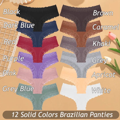 CottonLace Panties - Lace Brazilian - Buy 2, Get 3