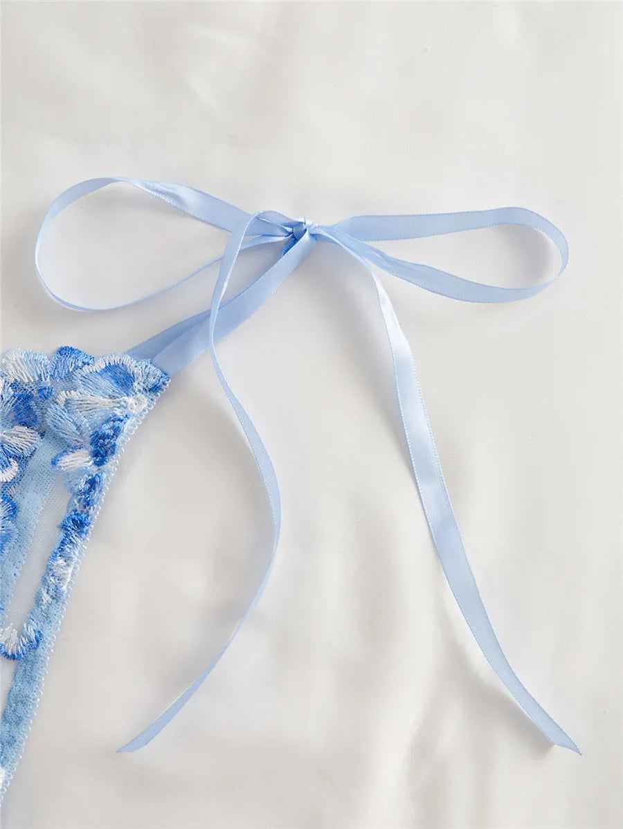 Maison Bloom Embroidered Lingerie Set