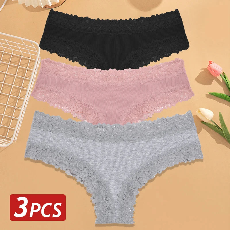 CottonLace Panties - Lace Brazilian - Buy 2, Get 3