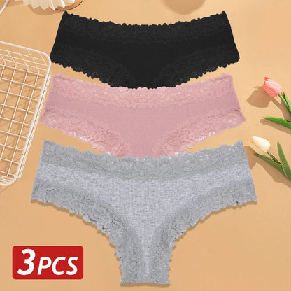 CottonLace Panties - Lace Brazilian - Buy 2, Get 3
