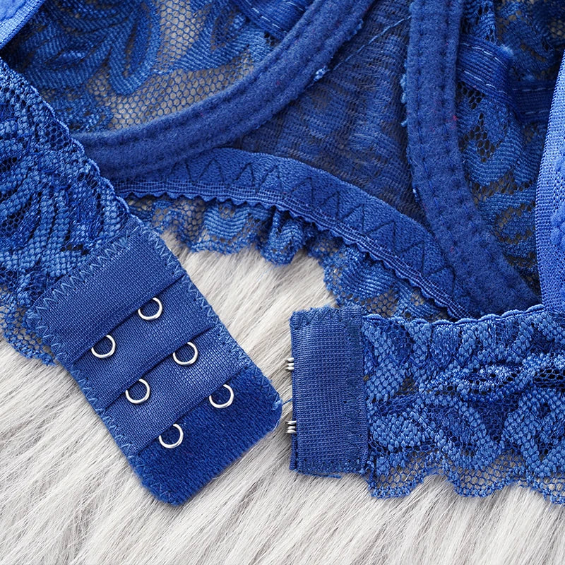 Lace Bra & Thong Set – Sexy Push Up Lingerie