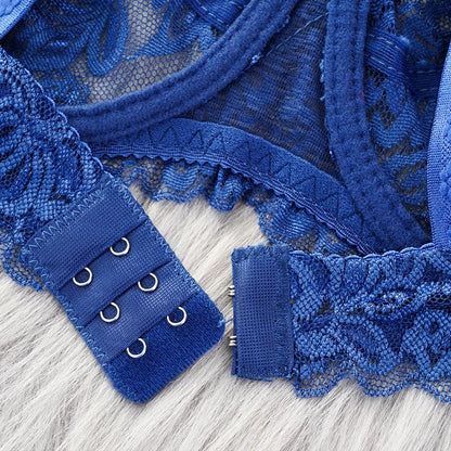 Lace Bra & Thong Set – Sexy Push Up Lingerie
