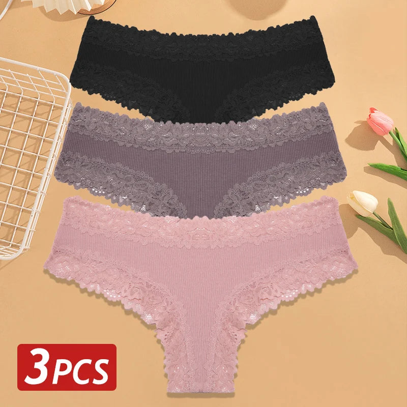 CottonLace Panties - Lace Brazilian - Buy 2, Get 3