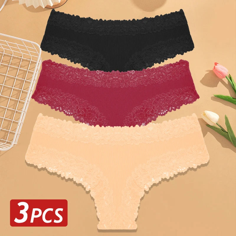 CottonLace Panties - Lace Brazilian - Buy 2, Get 3