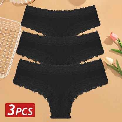 CottonLace Panties - Lace Brazilian - Buy 2, Get 3