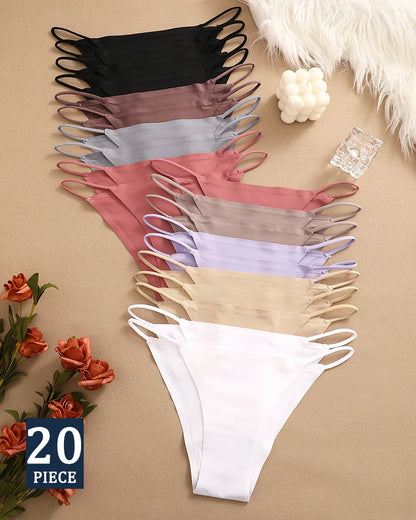 [MEGA DEAL] - Buy 10 Get 20 – Finetoo Ice Silk Seamless Thongs - [LIMITED TIME]