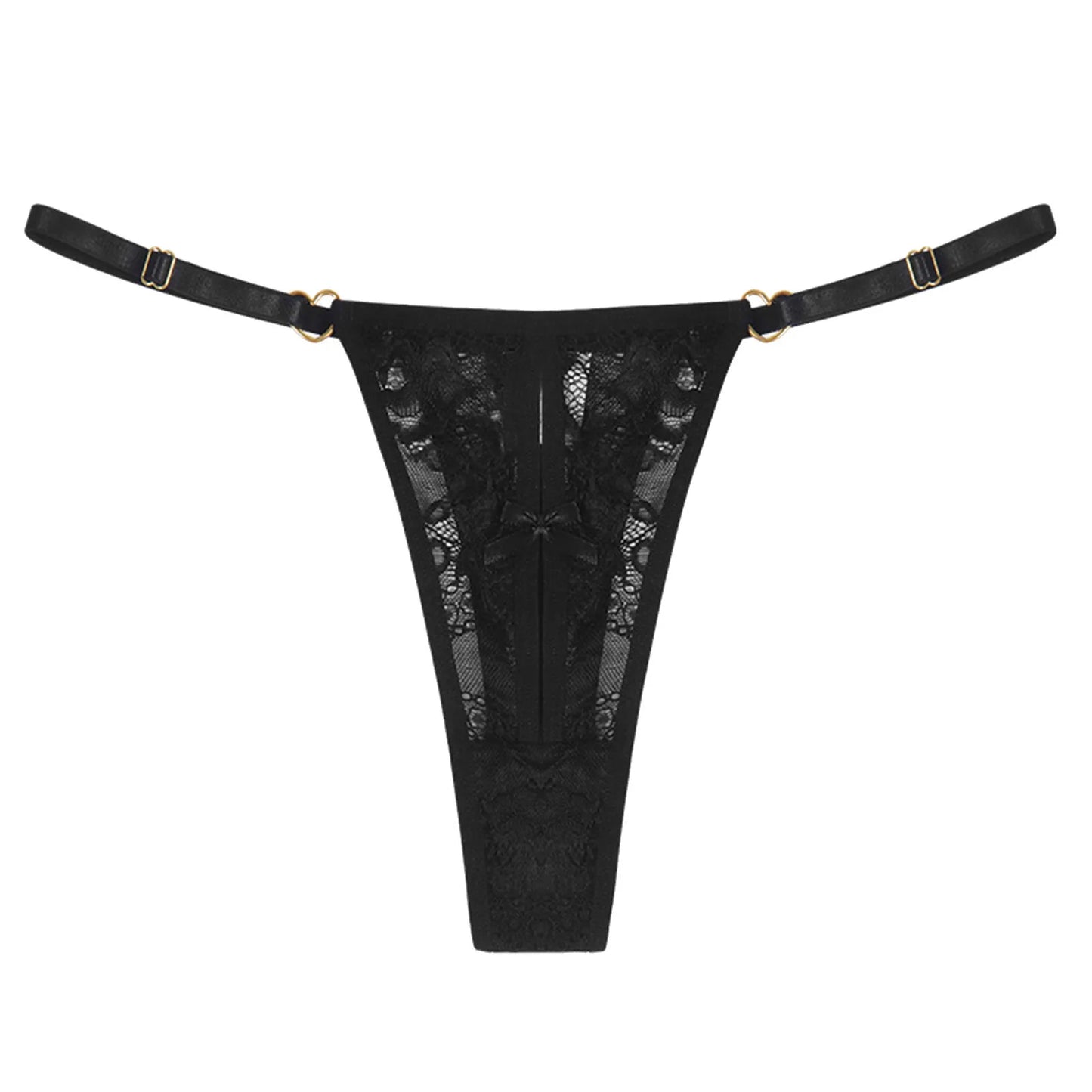 Sexy Lace Jacquard Thong – Low Waist, Thin Strap Women’s Lingerie