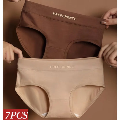 Buy 5 Get 7 – Women’s Cotton Mid-Waist Panties