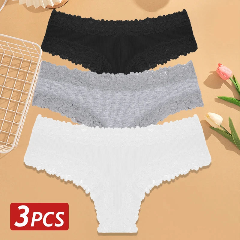 CottonLace Panties - Lace Brazilian - Buy 2, Get 3