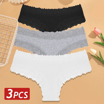 CottonLace Panties - Lace Brazilian - Buy 2, Get 3