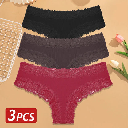 CottonLace Panties - Lace Brazilian - Buy 2, Get 3