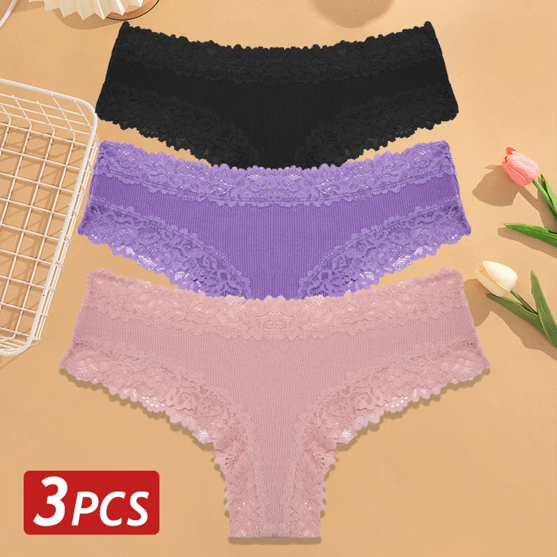 CottonLace Panties - Lace Brazilian - Buy 2, Get 3