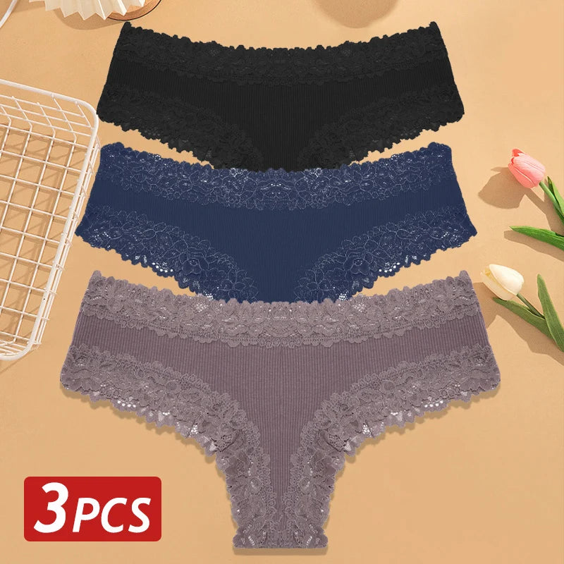 CottonLace Panties - Lace Brazilian - Buy 2, Get 3