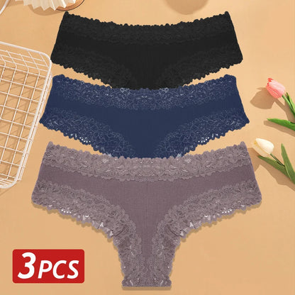 CottonLace Panties - Lace Brazilian - Buy 2, Get 3
