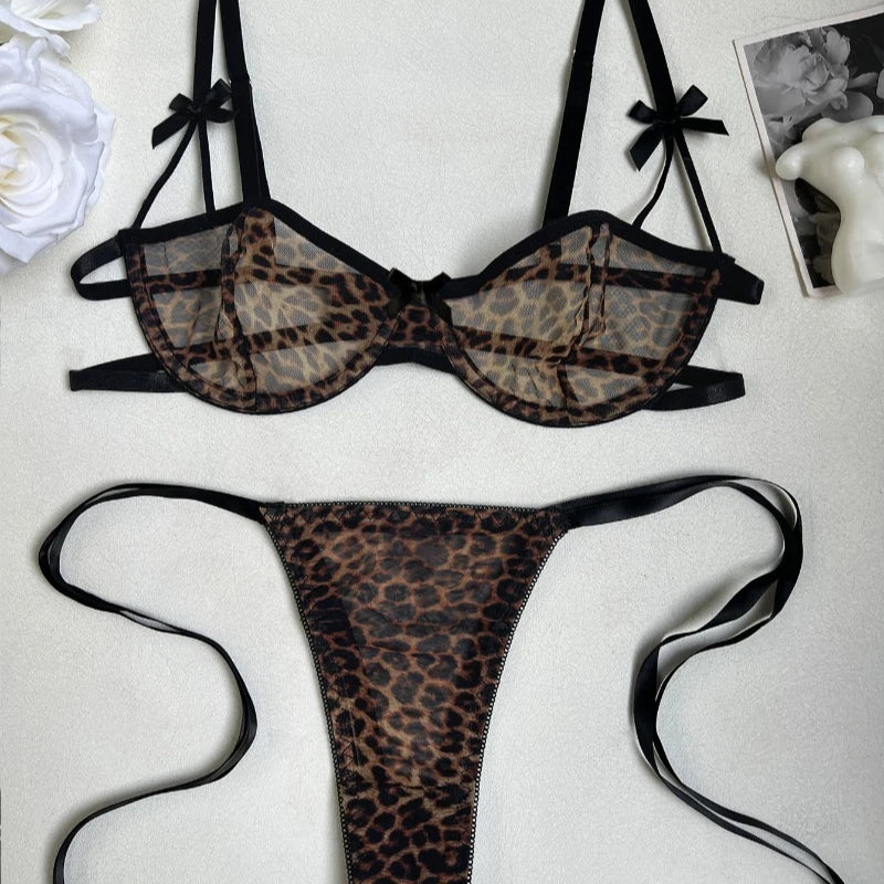 Maison Wild Desire Leopard Lingerie Set