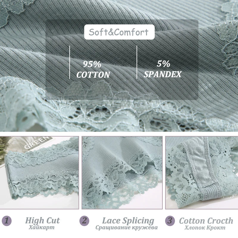 CottonLace Panties - Lace Brazilian - Buy 2, Get 3
