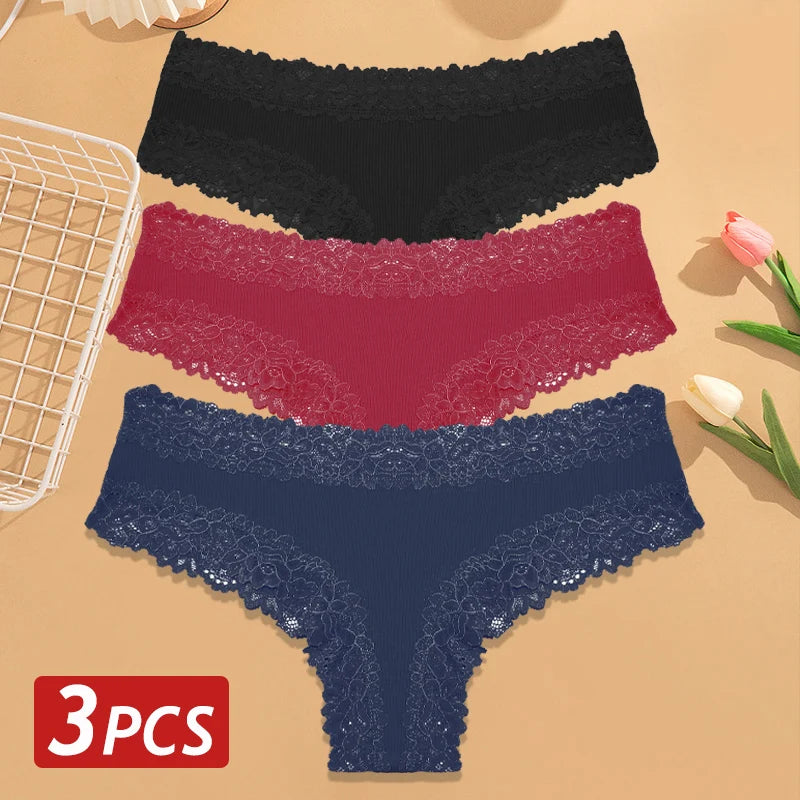 CottonLace Panties - Lace Brazilian - Buy 2, Get 3