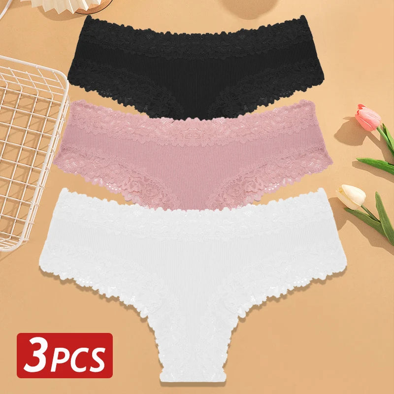 CottonLace Panties - Lace Brazilian - Buy 2, Get 3