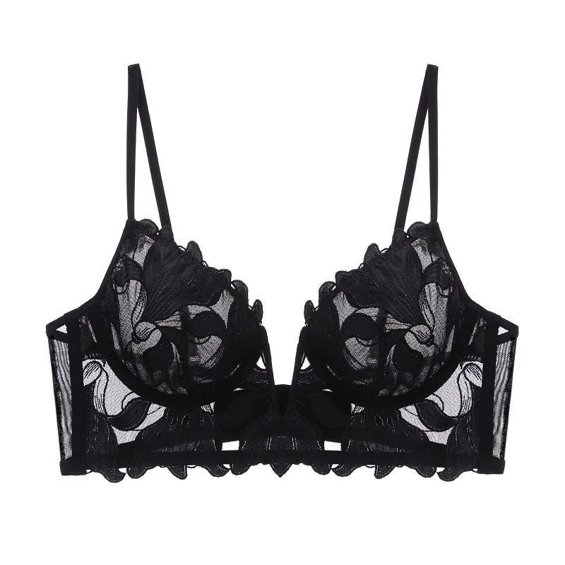 Sheer Elegance – Lace Mesh Bralette