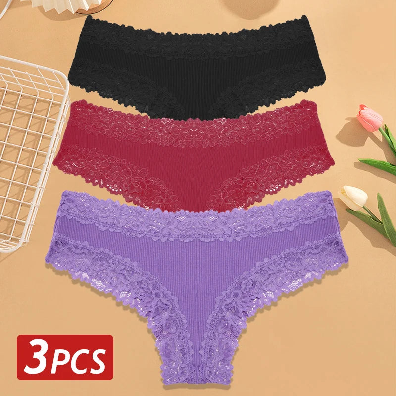 CottonLace Panties - Lace Brazilian - Buy 2, Get 3