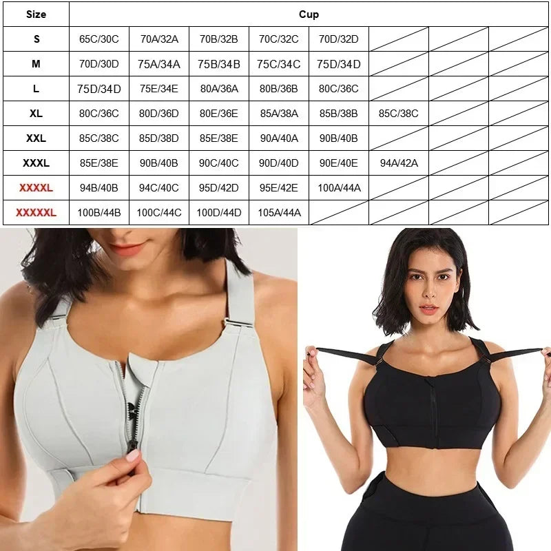 Top Active Bra - Reinforced Sports with Velcro Adjustments