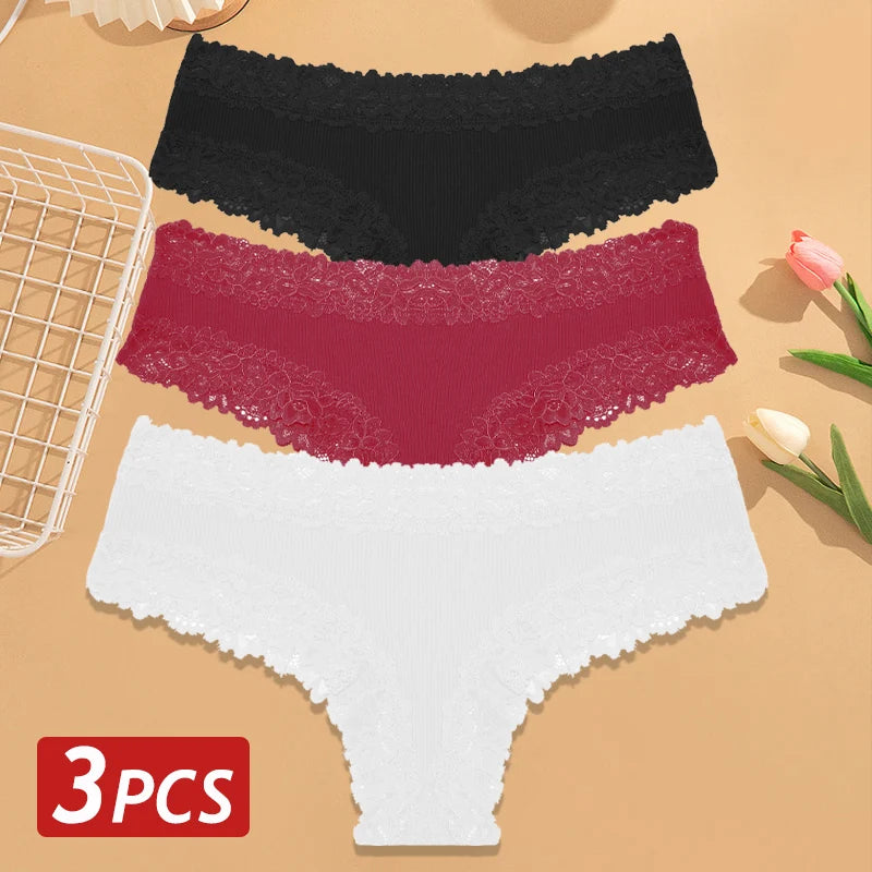 CottonLace Panties - Lace Brazilian - Buy 2, Get 3