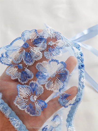 Maison Bloom Embroidered Lingerie Set