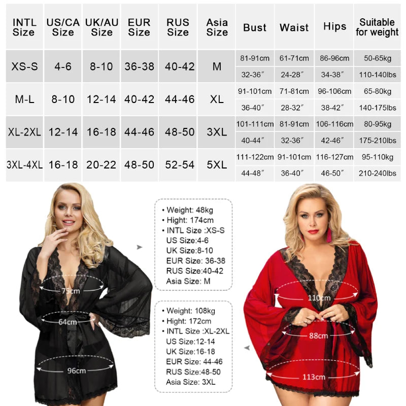 Eternal Lace – Long Sleeve Bridal Robe