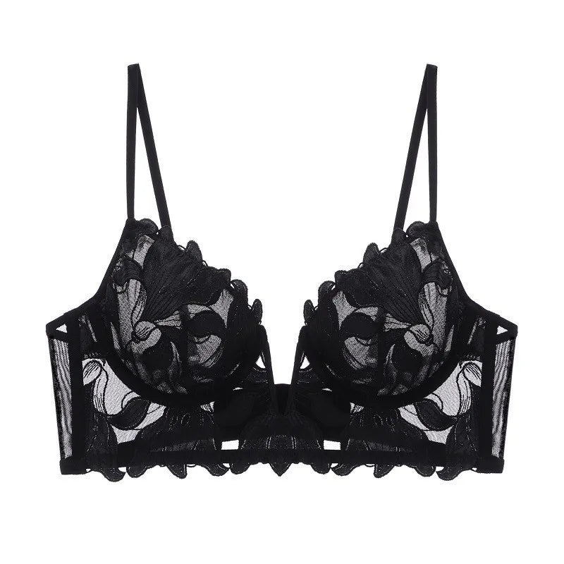 Sheer Elegance – Lace Mesh Bralette